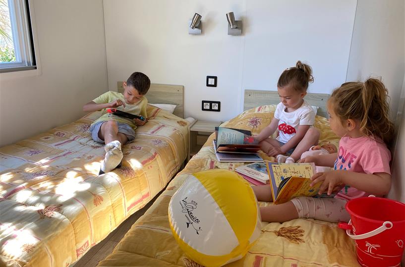 Ihr voll ausgestattetes Mobilheim Familiär mit Fernseher auf dem Campingplatz Genets in Sarzeau